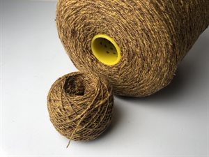 100% cashmere - lys okkerbrun melange, sælges pr. gram